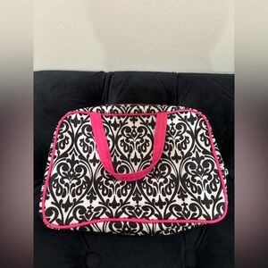 Stylish Black and Pink Women's Toiletry Bag